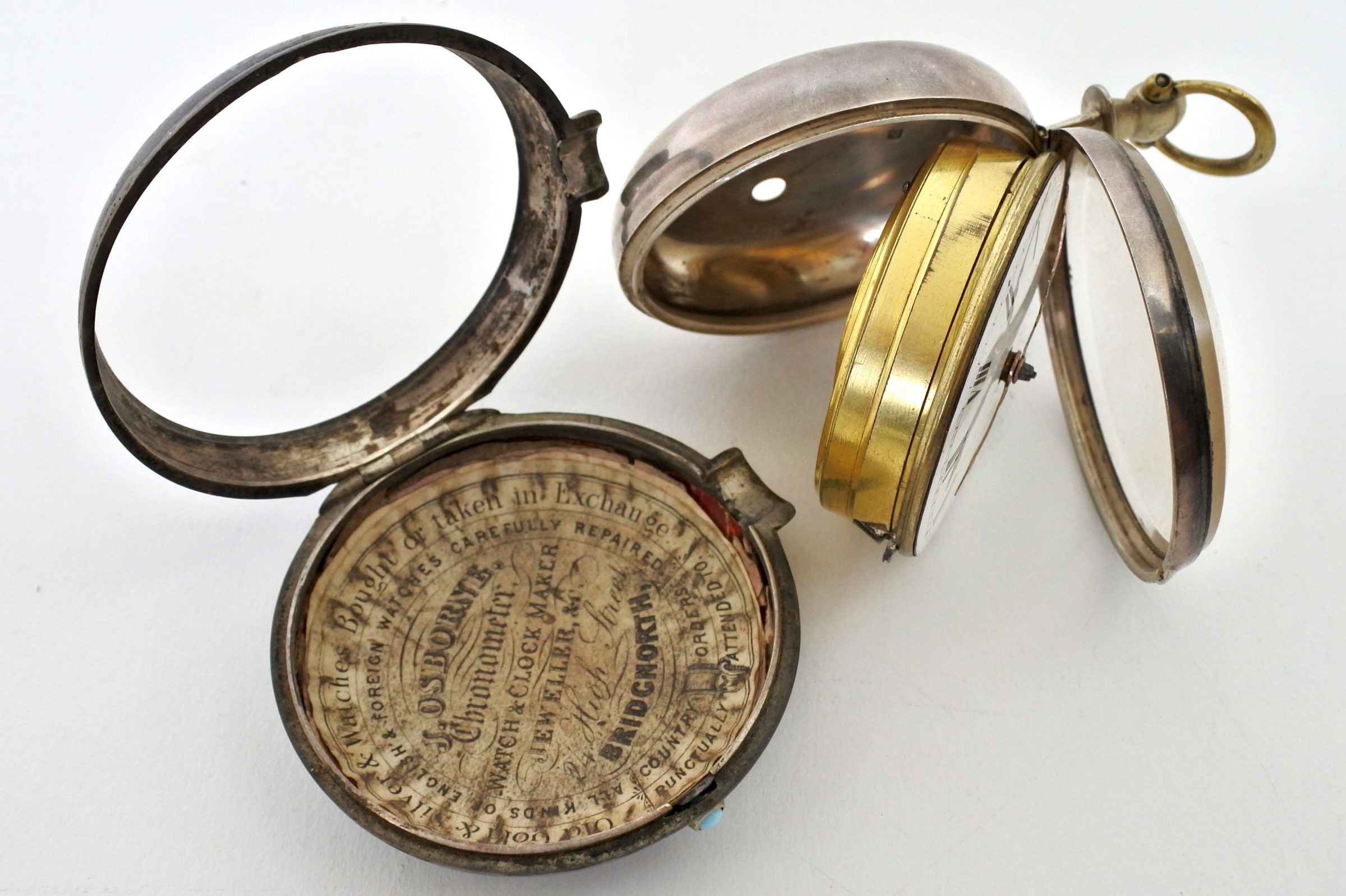 Orologio da tasca – ribaltina corredata di copri cassa in nickel - 6