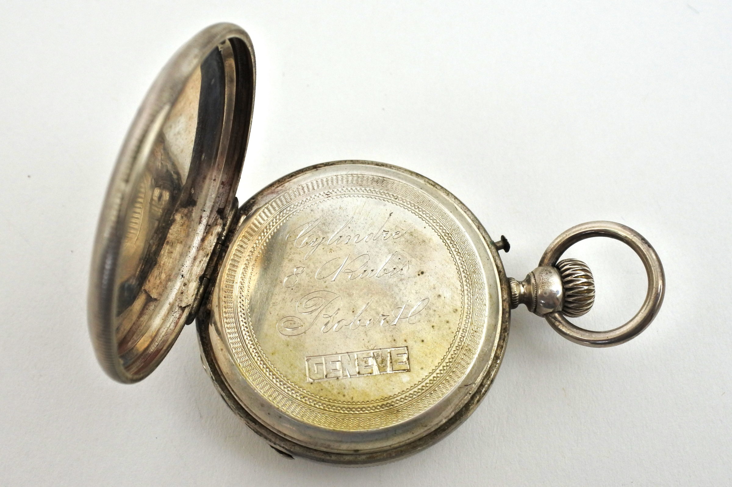 Orologio da tasca in argento – Diametro cassa 46 mm - 2