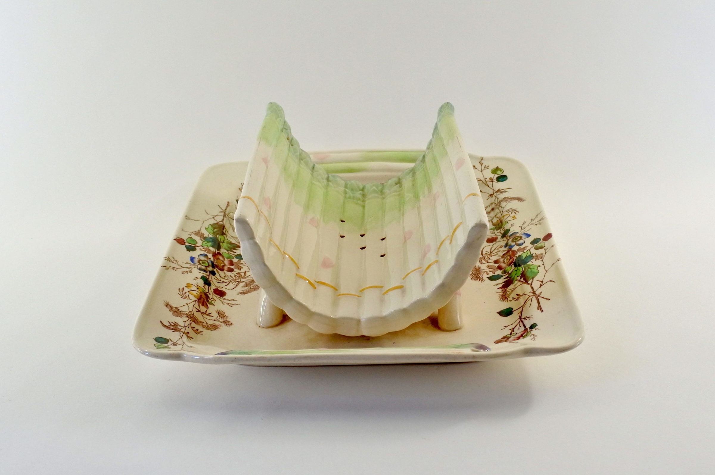 Piatto da portata per asparagi in ceramica barbotine - 2