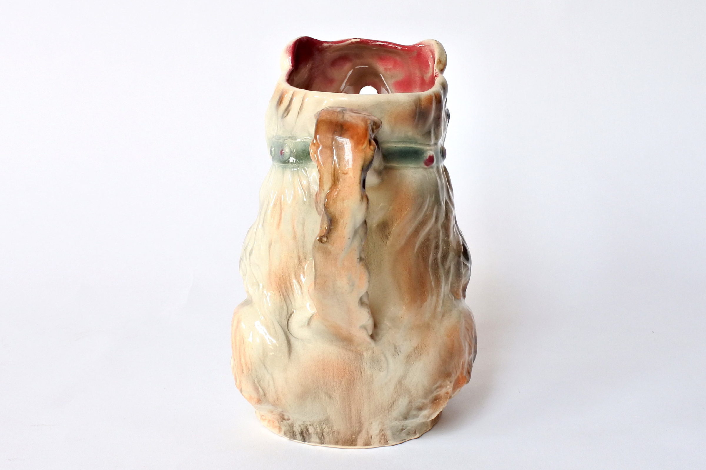 Brocca in ceramica barbotine a forma di orso con tamburo - 3