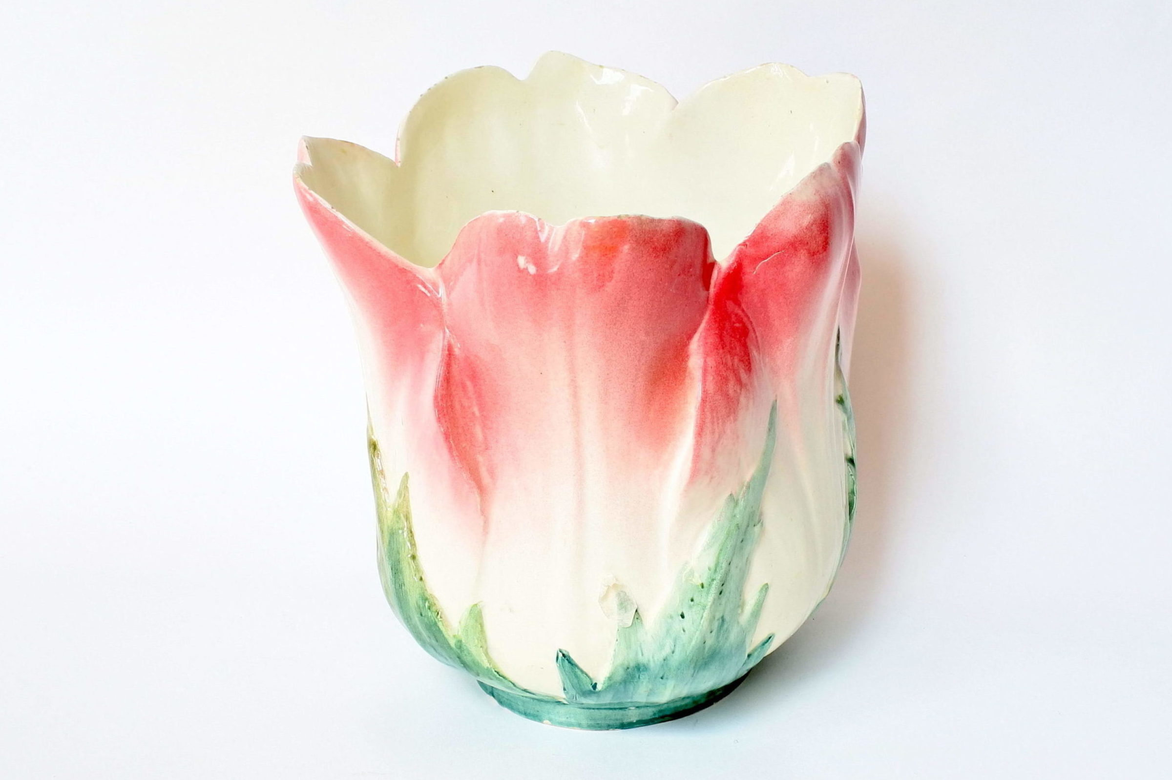 Cache pot Massier in ceramica barbotine a forma di fiore - Delphin Massier - 4