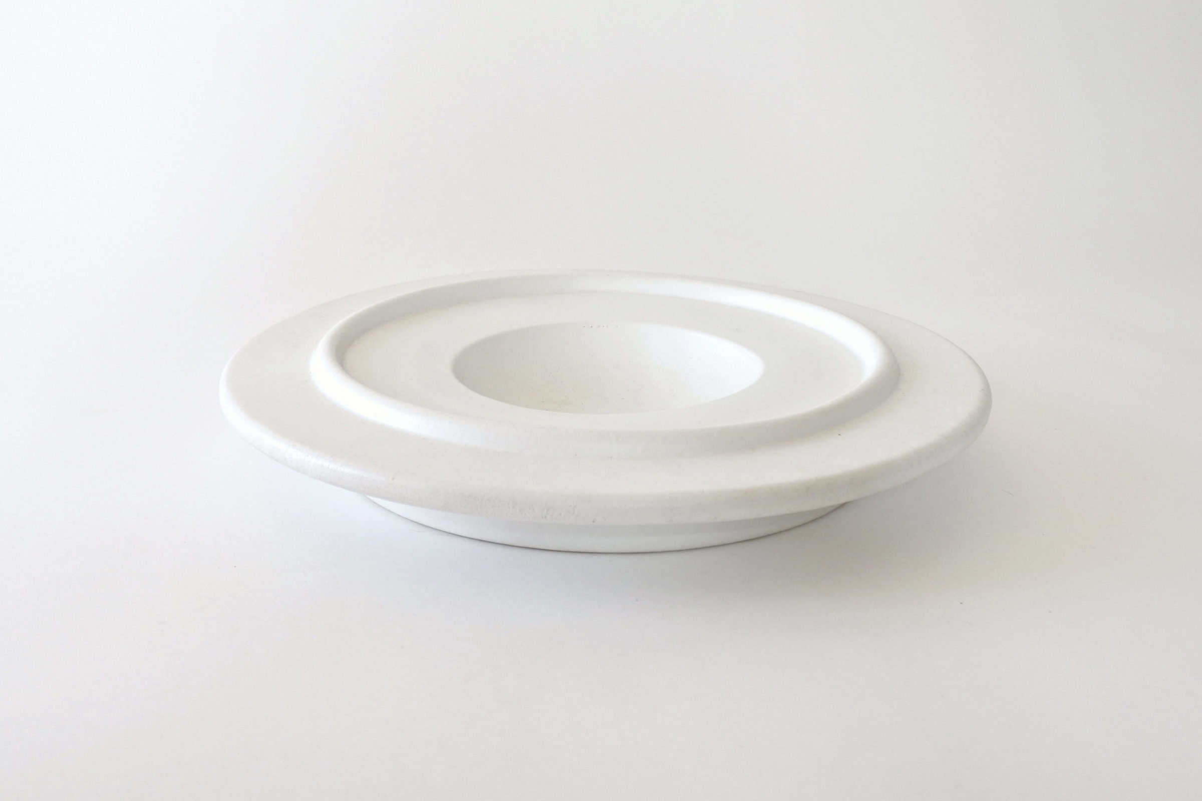 Centro tavola in ceramica bianca - Ettore Sottsass per ceramiche Bitossi - 2
