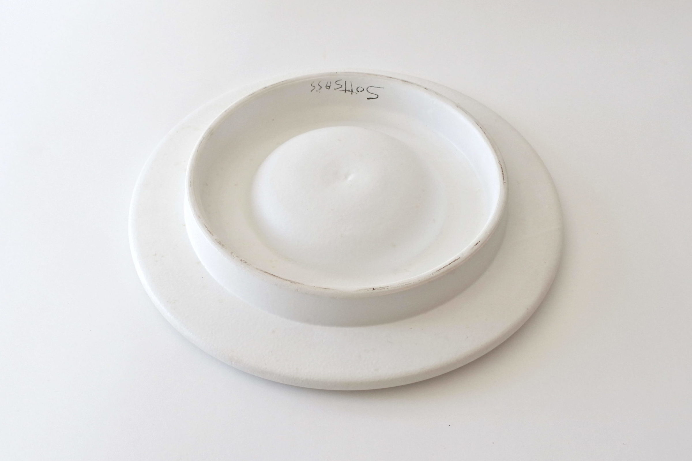 Centro tavola in ceramica bianca - Ettore Sottsass per ceramiche Bitossi - 3