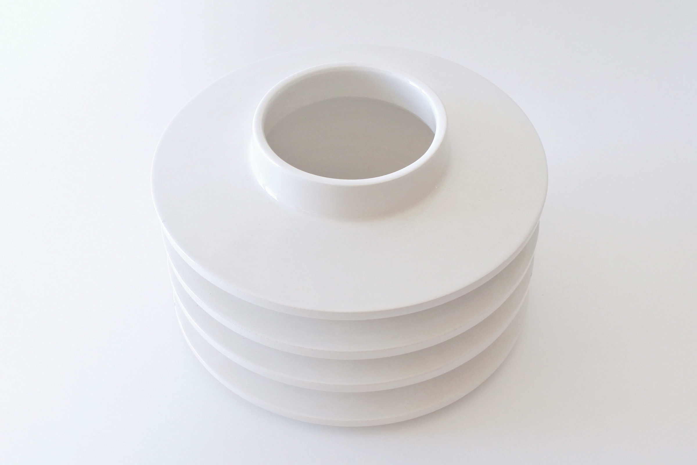 Vaso isolatore in ceramica bianca - E. Sottsass per ceramiche Bitossi - 2