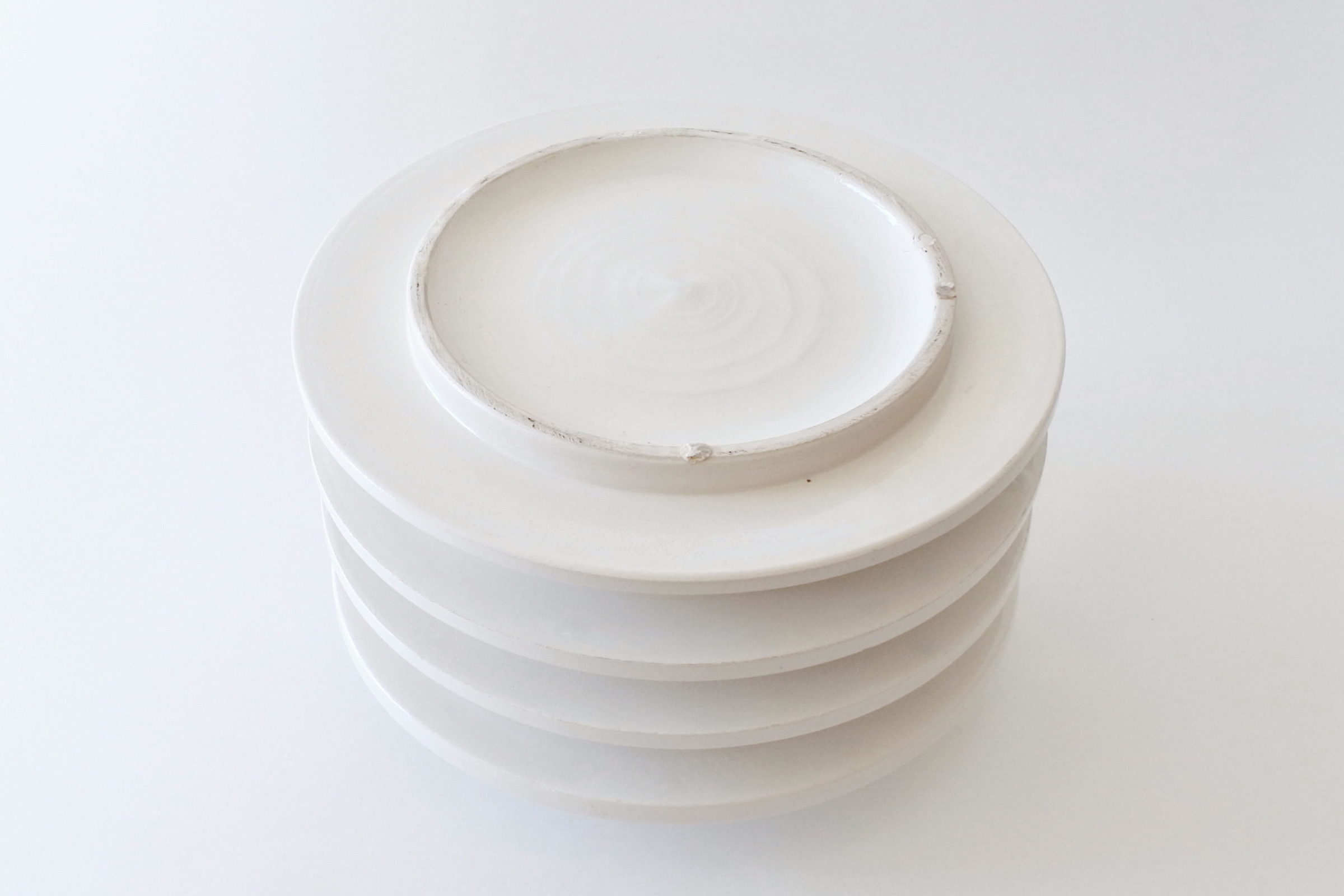 Vaso isolatore in ceramica bianca - E. Sottsass per ceramiche Bitossi - 3
