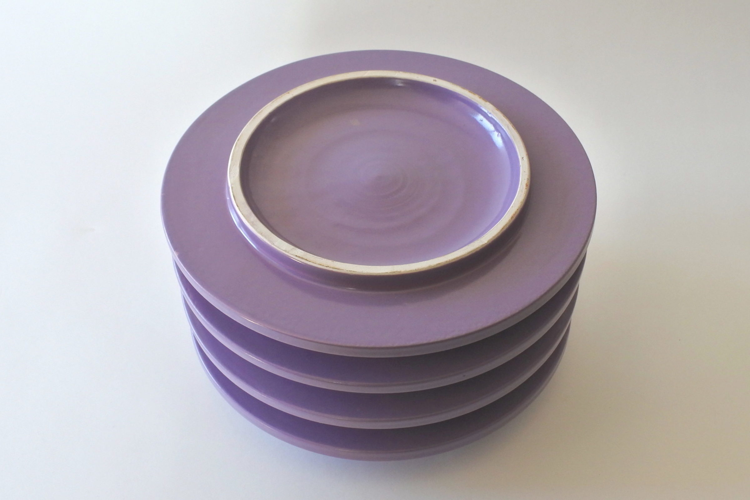 Vaso isolatore in ceramica viola - E. Sottsass per ceramiche Bitossi - 3