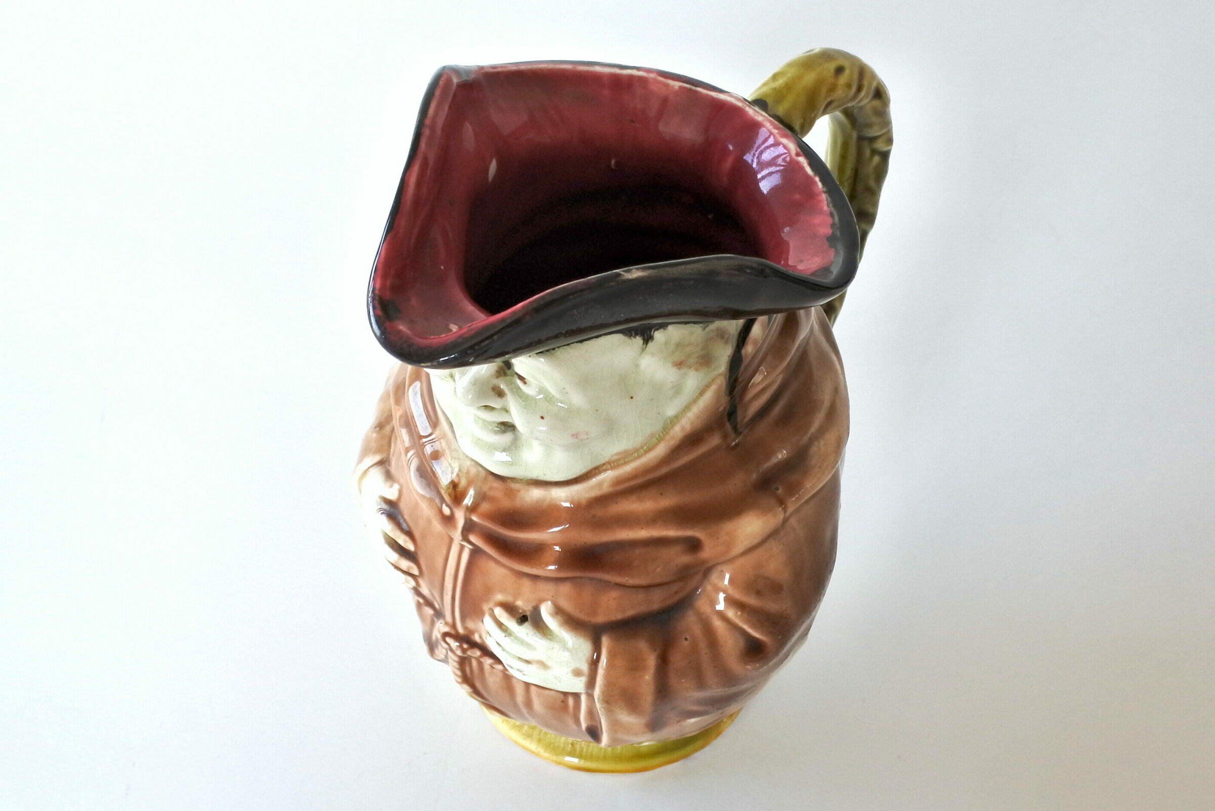 Brocca Onnaing in ceramica barbotine a forma di monaco - 6