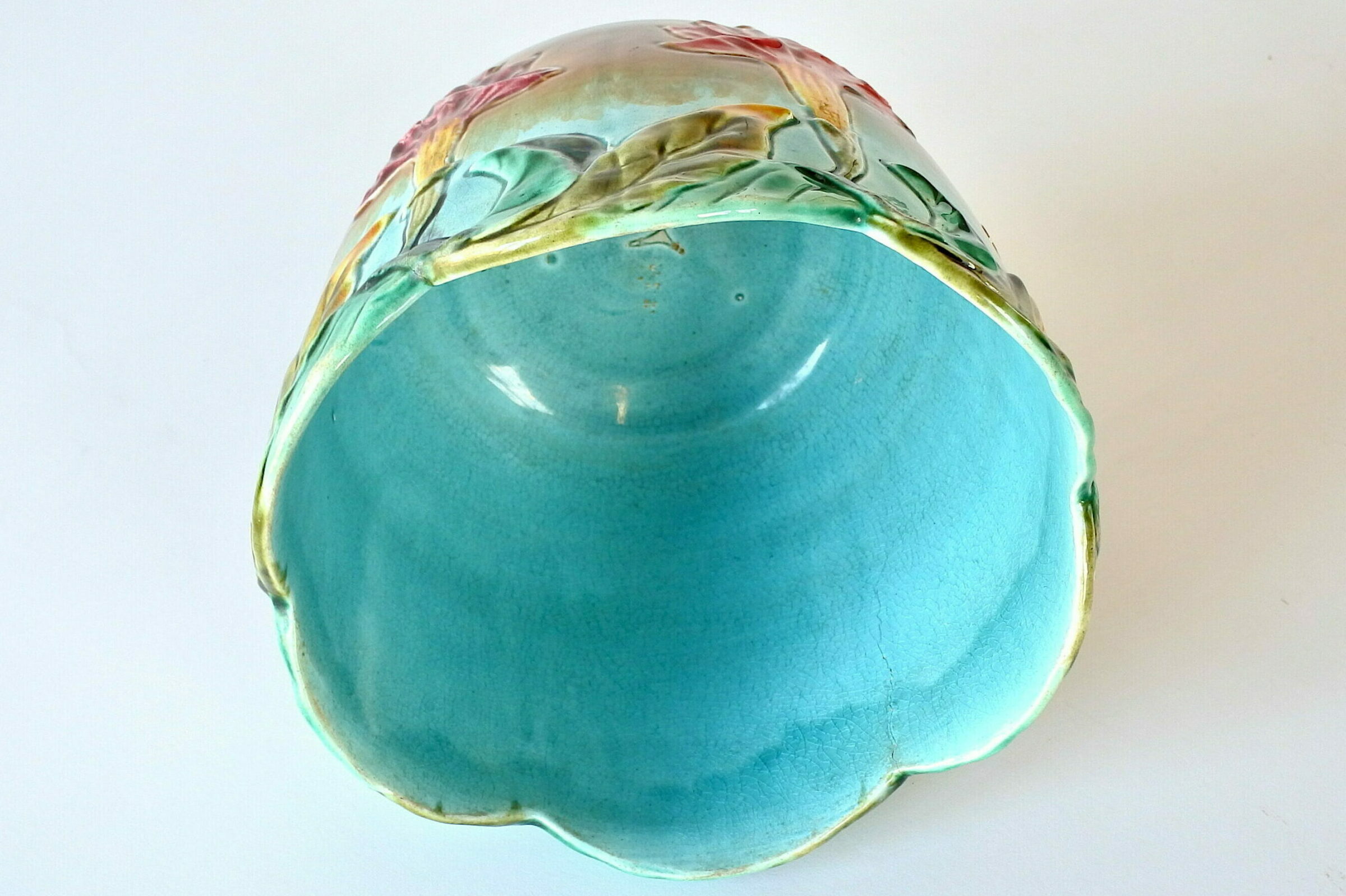 Cache pot Orchies in ceramica barbotine con fiori a tromboncino - 9