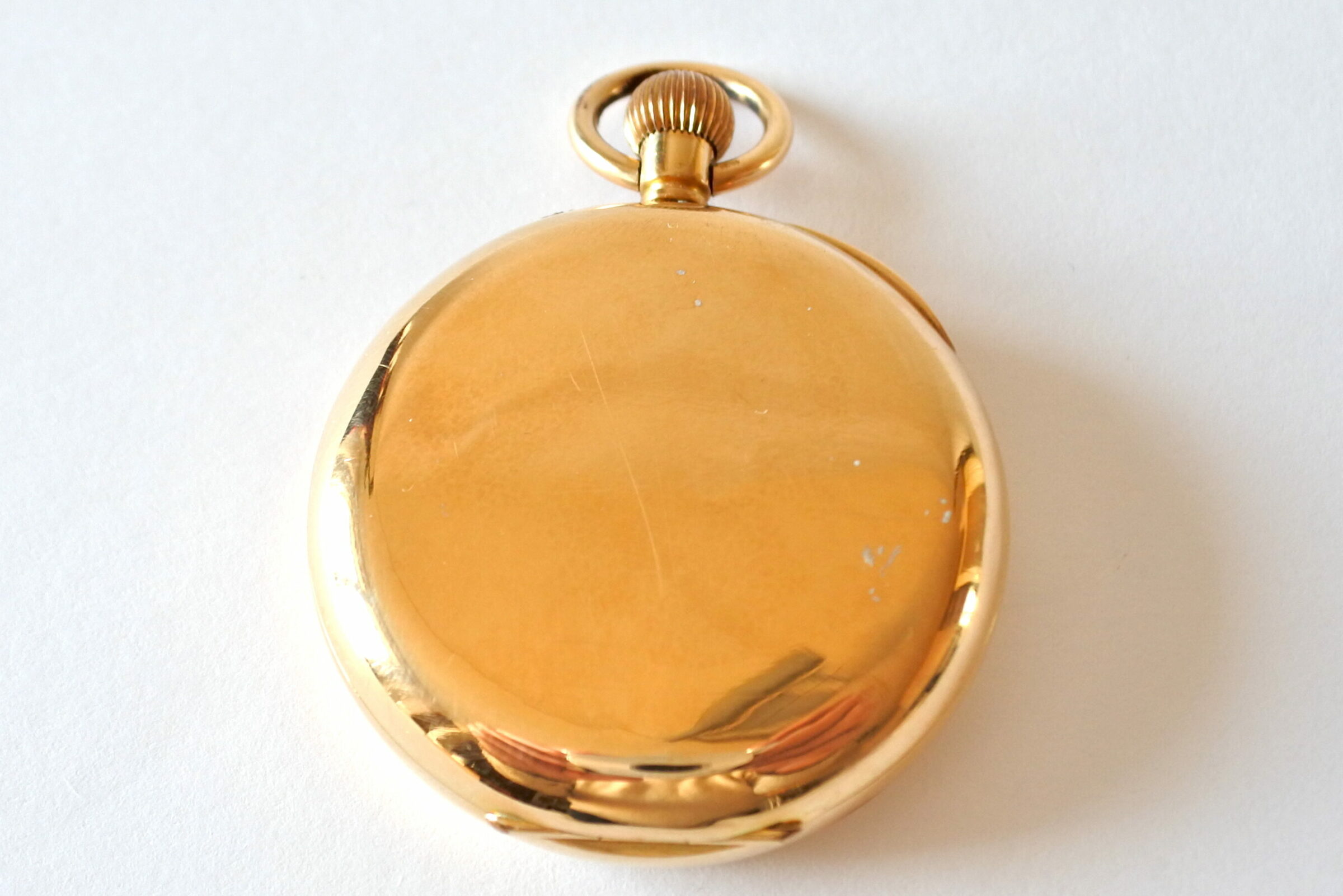 Orologio da tasca in oro 18k e quadrante con decori dorati - 2
